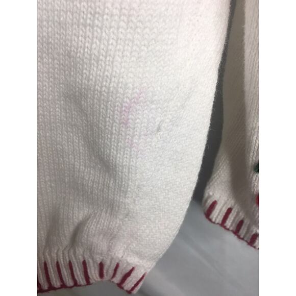 Heirloom Collectibles Patriotic Cardigan Sweater Embroidery Flags Hearts Size M - Picture 6 of 9